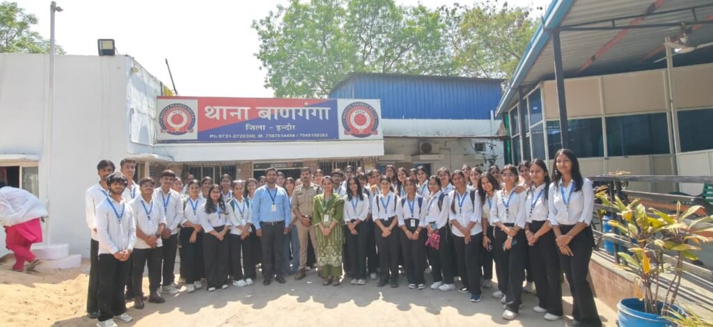 थाना बाणगंगा में फॉरेंसिक छात्रों का शैक्षणिक भ्रमण, पुलिस कार्यप्रणाली और क्राइम सीन जांच की दी जानकारी