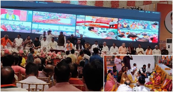 ग्वालियर में भाजपा के नए जिला कार्यालय का भूमिपूजन, सीएम वर्चुअली शामिल हुए