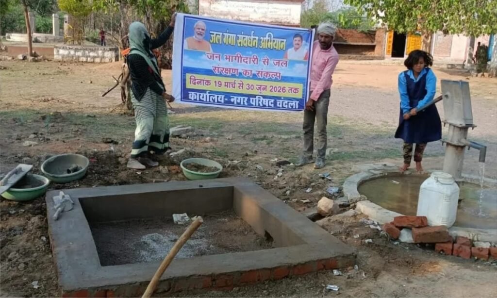 चंदला में जल संरक्षण अभियान: तालाबों की सफाई, घाट उन्नयन और रेन वाटर हार्वेस्टिंग