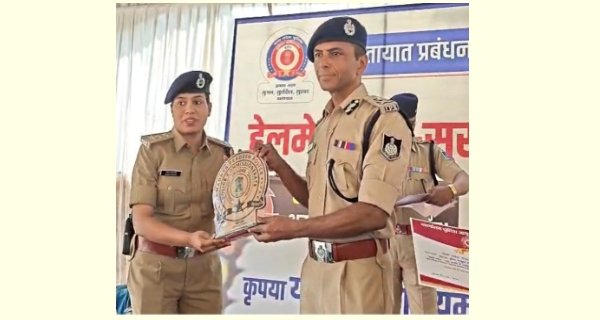 बेहतर पुलिसिंग पर अफसरों को किया सम्मानित