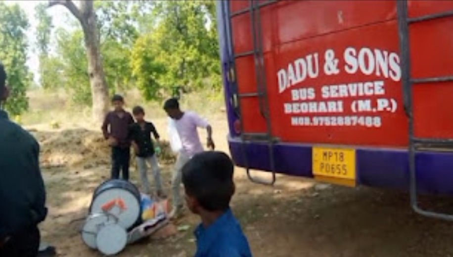 बारातियों से भरी बस पेड़ से टकराई