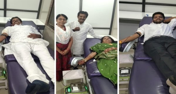 वैवाहिक वर्षगांठ पर रक्तदान कर दी समाज सेवा की मिसाल