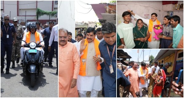 ई-स्कूटी से भीमनगर पहुंचे सीएम डॉ यादव, आम लोगों से किया सीधा संवाद