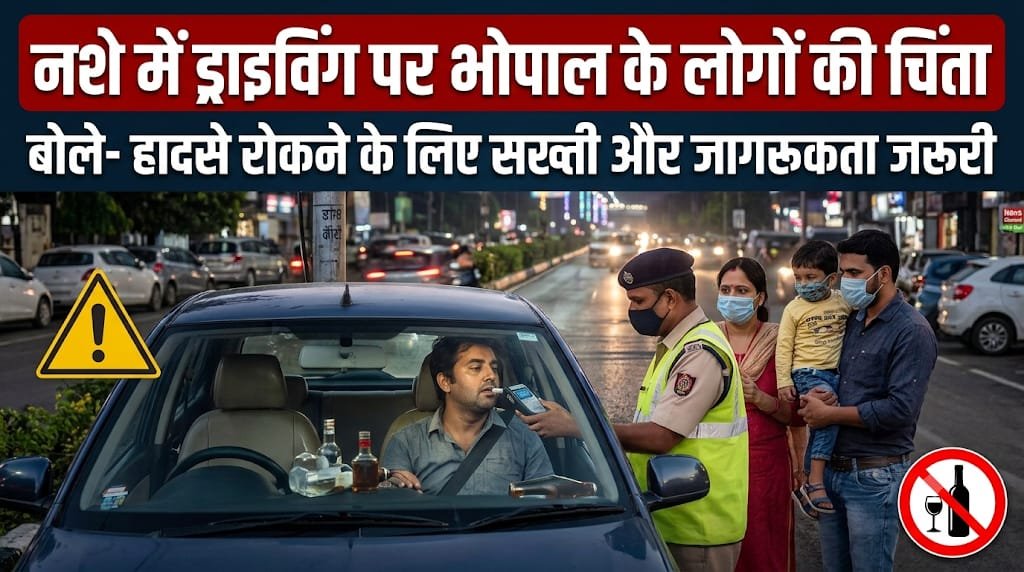 नशे में ड्राइविंग पर भोपाल के लोगों की चिंता, बोले- हादसे रोकने के लिए सख्ती और जागरूकता जरूरी