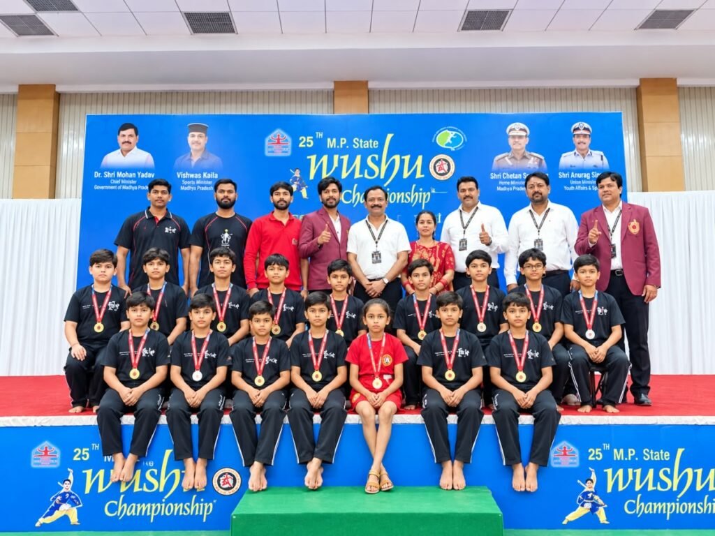 25वीं राज्य स्तरीय वूशु प्रतियोगिता में मंदसौर के खिलाड़ियों ने जीते 19 पदक