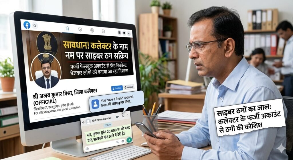 कलेक्टर के नाम पर साइबर ठगों ने बनाया फर्जी फेसबुक अकाउंट, फ्रेंड रिक्वेस्ट भेजकर लोगों को फंसा रहे जालसाज